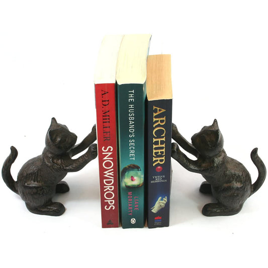 Cast Iron Bookends - Traditional Cats