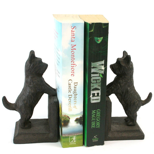 Traditional Cast Iron Bookends - Dogs