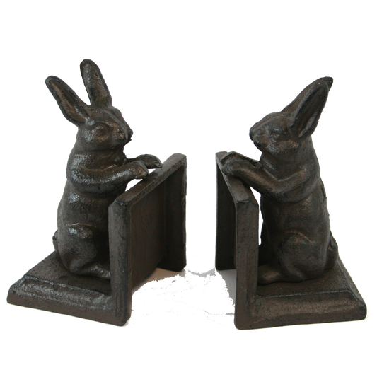 Cast Iron Bookends - Rabbits