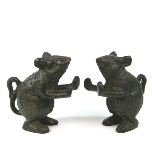 Cast Iron Bookends - Mouse