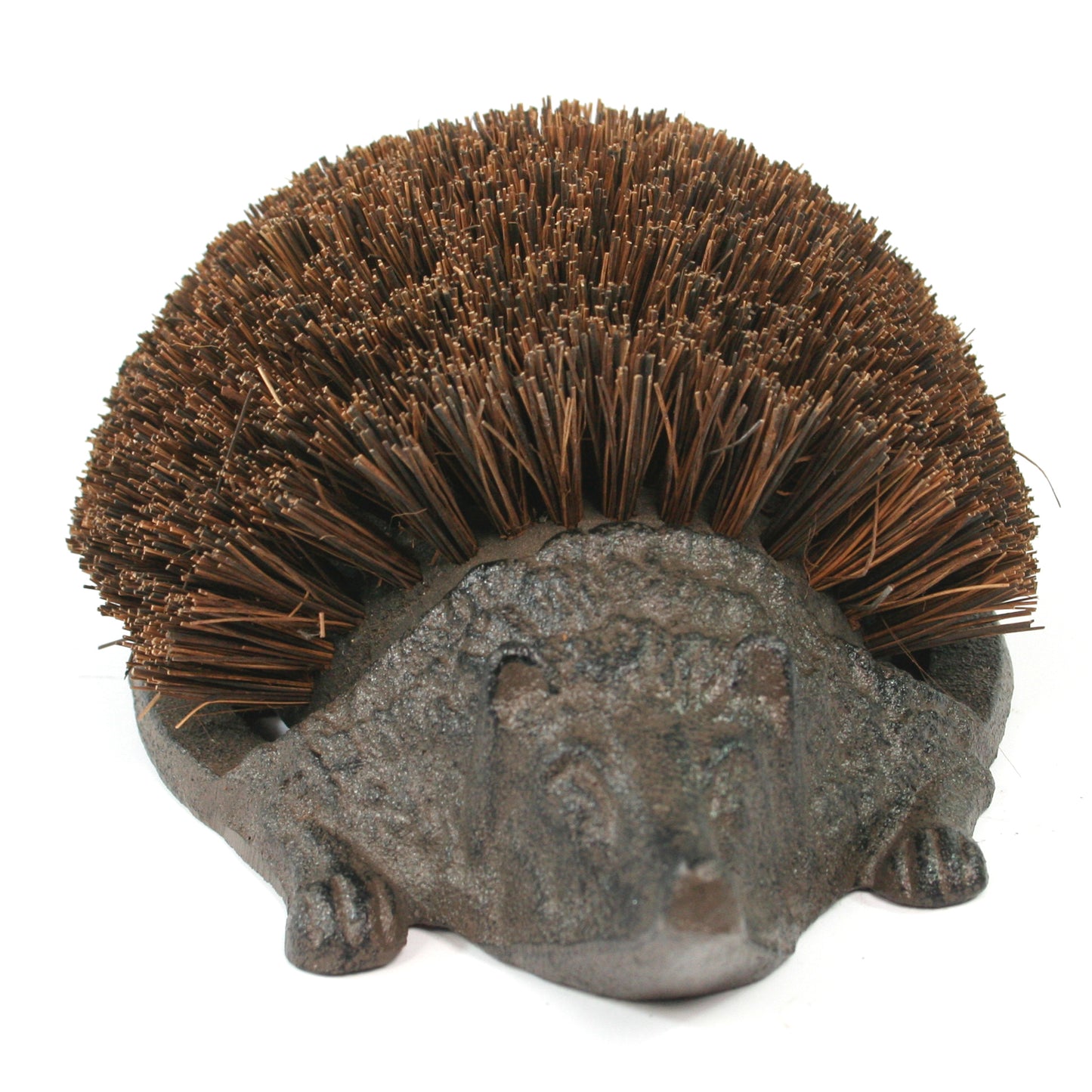 Cast Iron heavy duty boot brush & boot scraper in a hedgehog design. Perfect for wellies, trainers, shoes and boots. Mud/dirt scraper