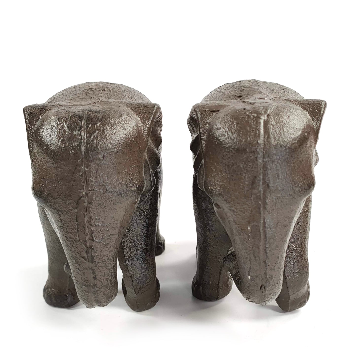 Cast Iron Bookends - Standing Elephants