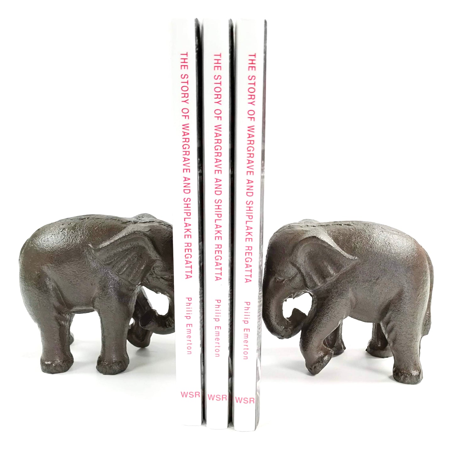 Cast Iron Bookends - Standing Elephants
