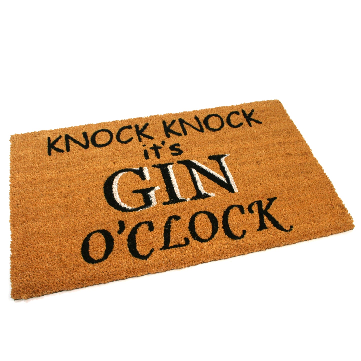 Gin O'Clock Coir Door Mat | 75cm x 45cm | Durable, Slip-Resistant, and Eco-Friendly.