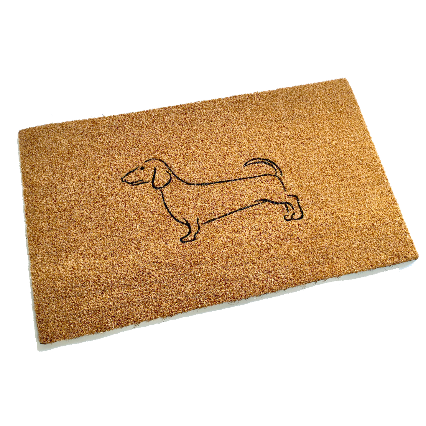 Sausage Dog Coir Door Mat | 75cm x 45cm | Durable, Slip-Resistant, and Eco-Friendly