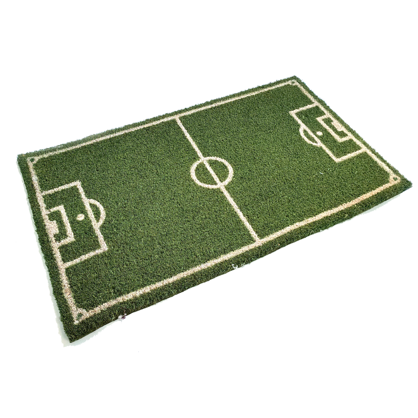 Green Football Pitch Coir Door Mat | 75cm x 45cm | Durable, Slip-Resistant, and Eco-Friendly.