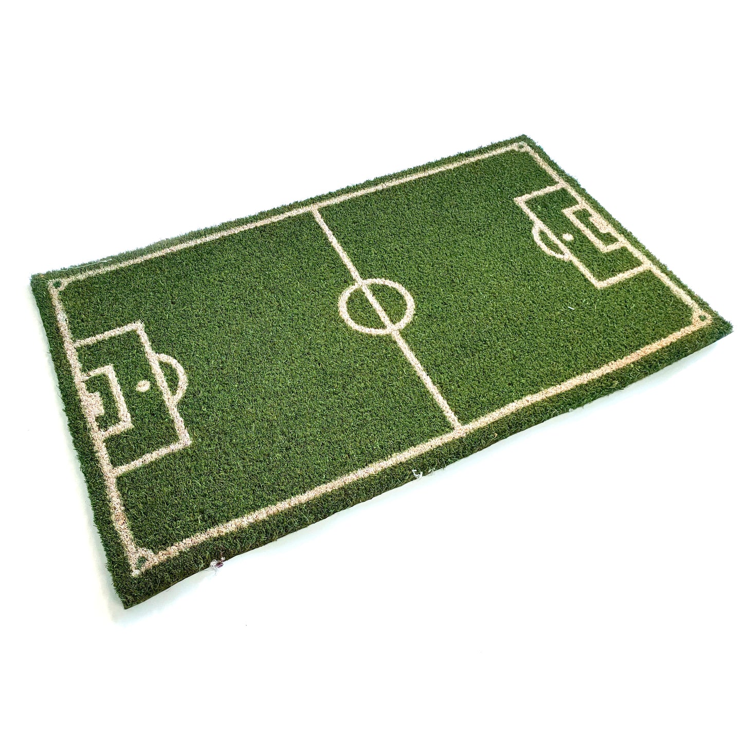 Green Football Pitch Coir Door Mat | 75cm x 45cm | Durable, Slip-Resistant, and Eco-Friendly.